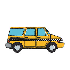 taxi car icon over white background. colorful design. vector illustration
