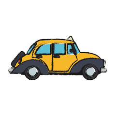 Fototapeta premium classic taxi car icon over white background. colorful design. vector illustration