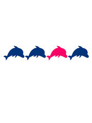 Be different differently distinguish particularly cute cute comic cartoon baby child small delfin © Style-o-Mat-Design