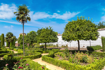 Fototapeta na wymiar Gardens at the Alcazar in Cordoba