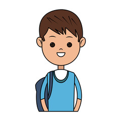 happy boy cartoon icon over white background. colorful design. vector illustration