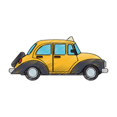 Fototapeta na wymiar taxi car icon over white background. colorful design. vector illustration