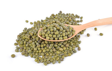Mung beans isolated on white background