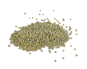 Mung beans isolated on white background
