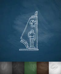military pedestal icon. Hand drawn vector illustration
