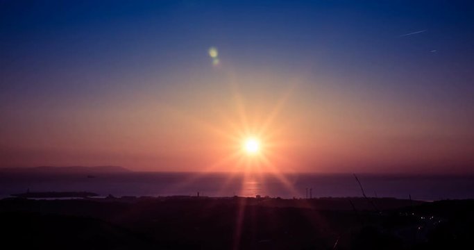 Time Lapse, Sunset Over Tarifa, Spain