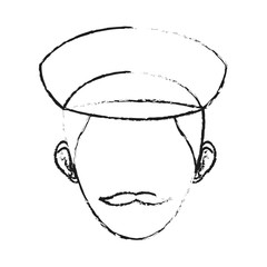 taxi driver cartoon icon over white background. vector illustration