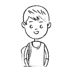 boy cartoon icon over white background. vector illustration