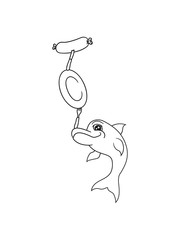 Balancing, trick, show, stacking, tower, cutlery, fork, sausage, sausage, cook, cooking, hunger, chef, barbecue, apron, delfin, cool, design, cute, cute, fun