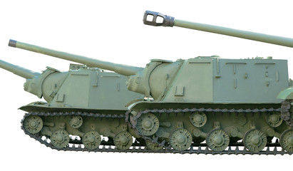 Fototapeta na wymiar Old soviet tanks