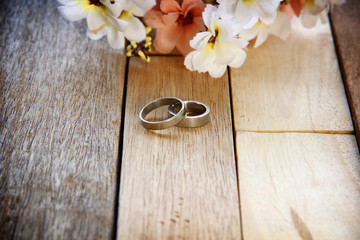 Fototapeta na wymiar Pair Of Wedding Rings