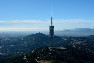 Torre de Collserola tower in Barcelona in Spain.