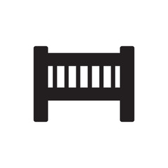 baby bed icon illustration