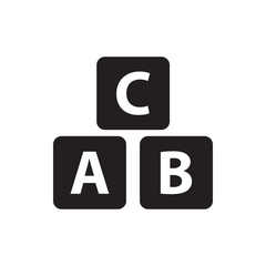 ABC cube icon illustration