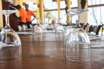 Elegant served table indoors