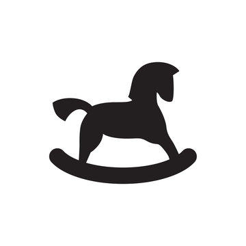 horse toy icon illustration