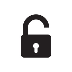 opened lock icon illustration