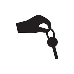 hand with key icon illustration