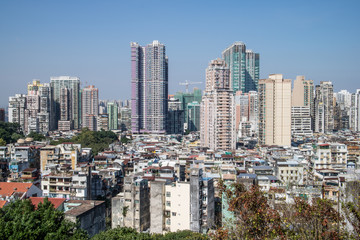 Fototapeta na wymiar Macau city and its skyline