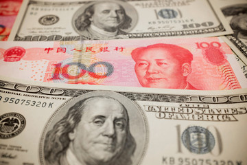 Search Photos World Currency Chinese Yuan Note And U S Dollar Background Exchange Rate Concept