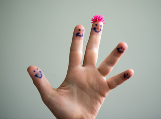 Happy finger smileys