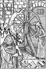Inquisitor. Engraved fantasy illustration