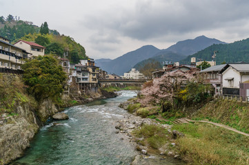 Fototapeta na wymiar japanese landscape - gujo hachiman - gujo - gifu