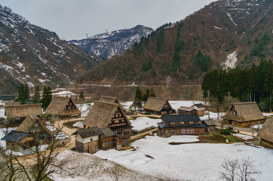 japanese landscape - suganuma gasshodukuri shuraku - gokasan - nanto - toyama