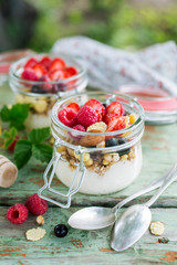 Yoghurt with fresh berries
