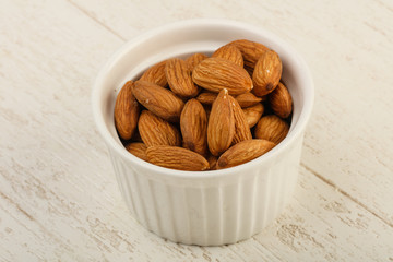 Almond in the bowl