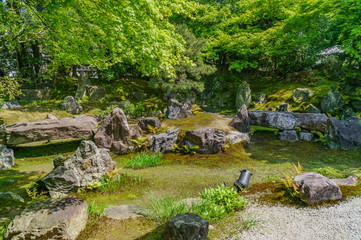 Naklejka na ściany i meble japanese landscape - entokuin - kyoto