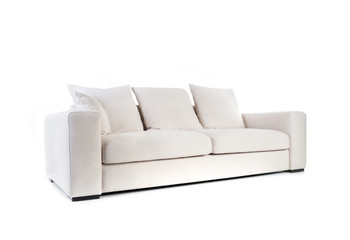 White sofa isolated on white