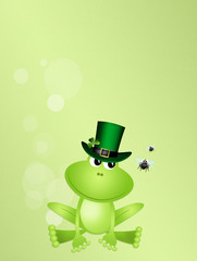 frog with St.Patrick's hat