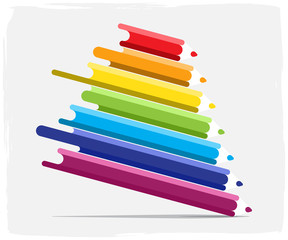 color pencil with paint flows