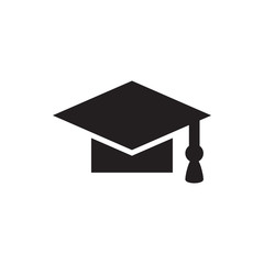 graduation cap icon illustration