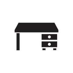 office desk icon illustration