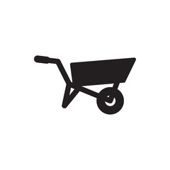 wheel barrow icon illustration