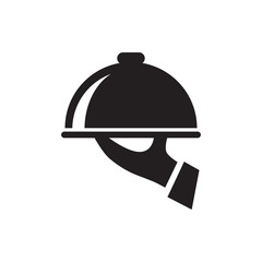 Fototapeta premium dish serving icon illustration