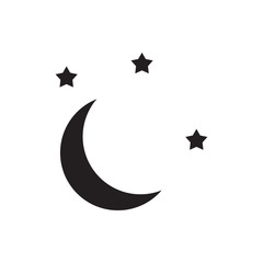 Obraz premium moon and stars icon illustration