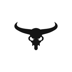 bull skull icon illustration