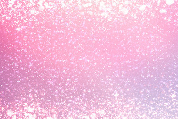 Abstract silver bokeh glitter lights on serenity or pink background. Round defocused circle particles