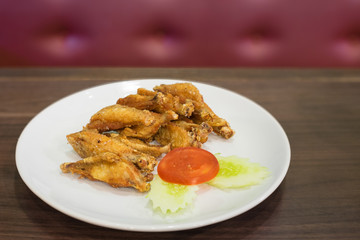 Fried chicken with salt.