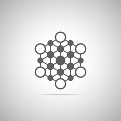 Abstract connection vector icon with shadow.. Communication. Designed for web.