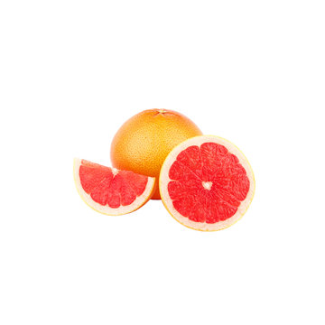 Ripe Grapefruit, isolated on white