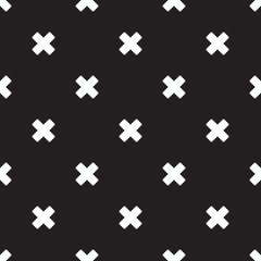 Seamless X cross on black