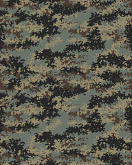 Fashionable camouflage pattern, military print .Seamless illustration © NikolaM