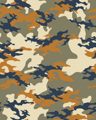 Fashionable camouflage pattern, military print .Seamless illustration © NikolaM