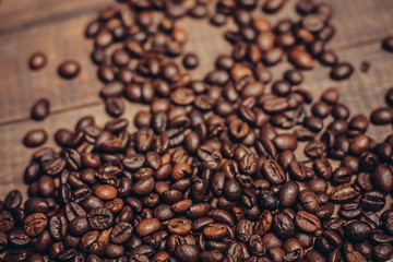 coffee grains close-up