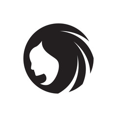 woman hairstyle icon illustration