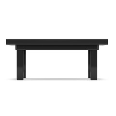 Black Table. 3D render isolated on white. Platform or Stand Illustration. Template for Object Presentation.